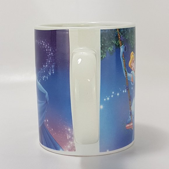 Vintage DISNEY Princess Mug Teacup Cinderella Prince Charming Dancing Swing Blue - Picture 3 of 12